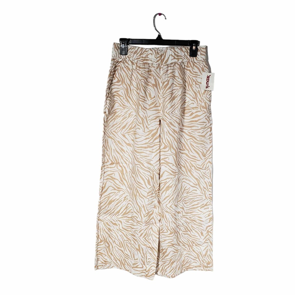 Nicole Miller New York Size Medium Animal Print Linen Pants NWT